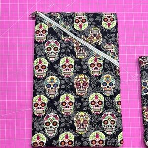 Colorful Skull Patterned Pouch